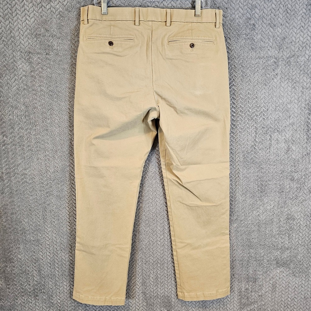 Gap Mens Straight Fit Chinos Khaki Tan Cotton Stretch Pants 34x30 1166 - Picture 5 of 9